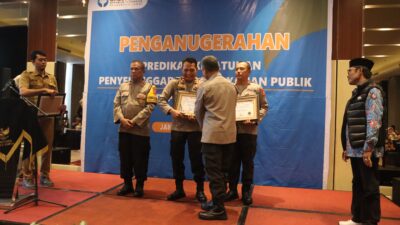 Polres Sarolangun Raih Pengharagaan dari OMBUDSMAN RI Atas Kinerja Penyelenggaraan Pelayanan Publik