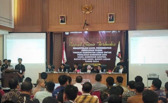 KPU Lebak Gelar Rapat Pleno Terbuka Rekapitulasi Pemungutan Perolehan Suara