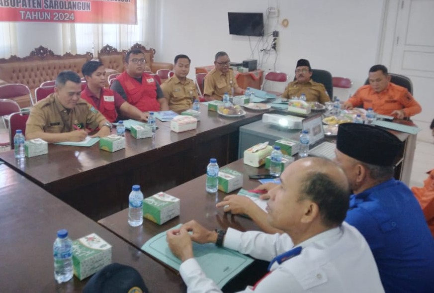 Meningkatkan Kesiapsiagaan Bencana, Pabung Kodim 0420/Sarko Hadiri Rapat Koordinasi di Sarolangun