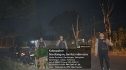 Upaya Menekan Angka Kriminalitas Sat Samapta Polres Sarolangun Laksanakan Patroli Beat Malam Hari