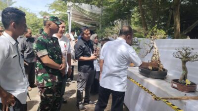 Pameran Bonsai Yang Penuh Pesona, Danramil 420-09/Bangko Ikut Meriahkan Pameran Dan Kontes Bonsai