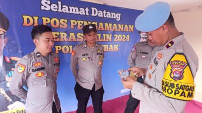 Hari Pertama Ops Lilin Maung 2024, Si Propam Polres Lebak Laksanakan Pengecekan Personil Pam Pospam dan Posyan