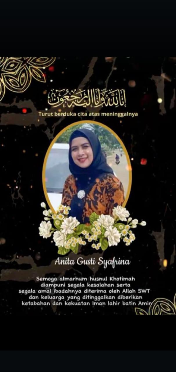 Kabar berbelasungkawa, Istri Bupati Tebo Terpilih Anita Gusti Syafrina Tutup usia