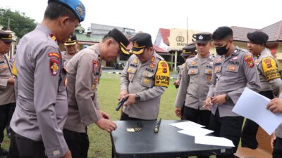 Antisipasi Penyalahgunaan Senpi, Polres Merangin Cek Kelengkapan Senpi Anggotanya