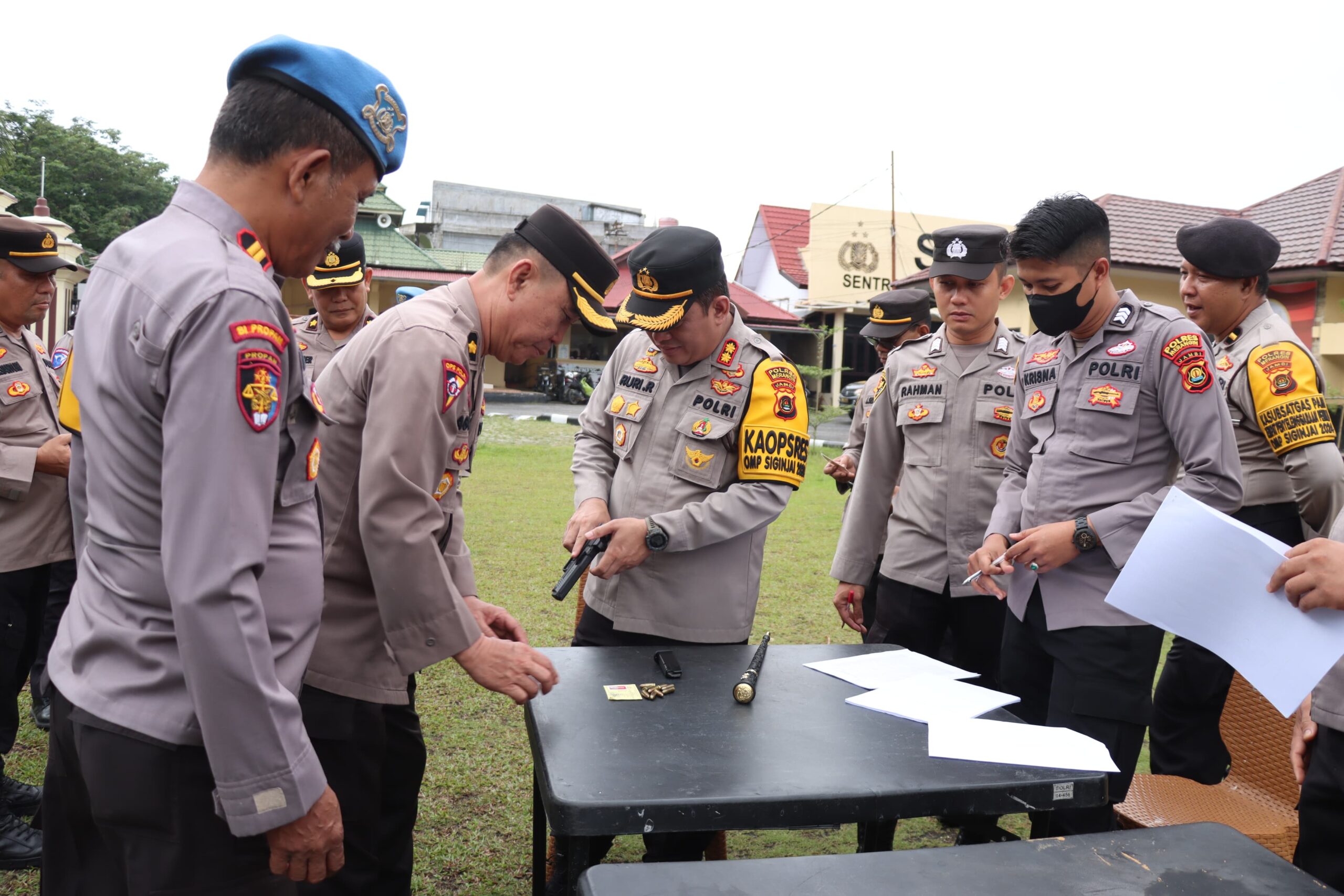 Antisipasi Penyalahgunaan Senpi, Polres Merangin Cek Kelengkapan Senpi Anggotanya