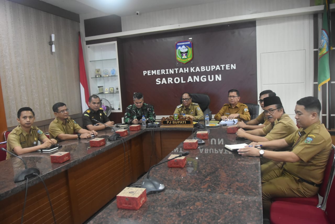 Mengatasi Inflasi, Pabung Kodim 0420/Sarko Hadiri Rapat Vicon Tim Penanggulangan Inflasi Daerah di Sarolangun