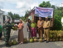 TNI Bersama Pemerintah Gelar Operasi Pasar Gas Elpiji 3 Kg di Sarolangun, Harga Terjangkau”