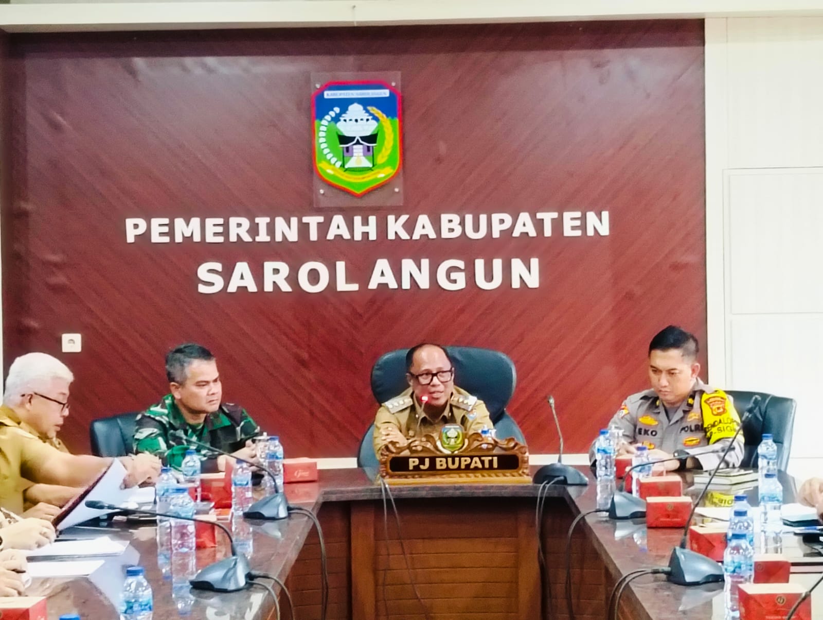 Mewujudkan Keamanan Perayaan Akhir Tahun Dandim 0420/Sarko Pimpin Rapat Koordinasi di Sarolangun