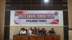 Polres Tebo Gelar Rilis Akhir tahun 2024 Dan Pemusnahan Barang Bukti Hasil Operasi Pekat