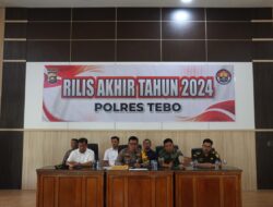 Polres Tebo Gelar Rilis Akhir tahun 2024 Dan Pemusnahan Barang Bukti Hasil Operasi Pekat