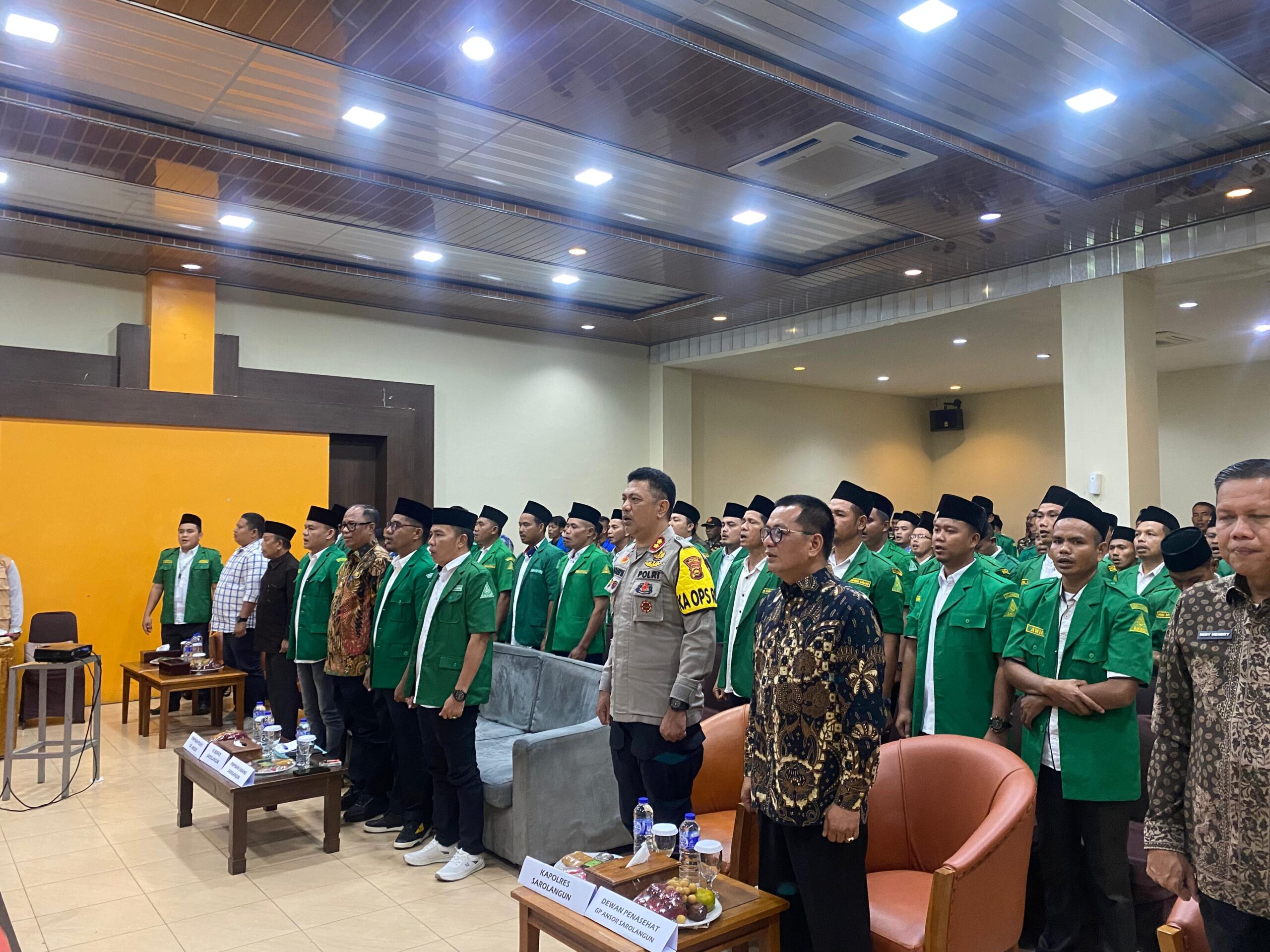 Kapolres dampingi PJ Bupati pada Pelantikan Pimpinan Cabang Gerakan Pemuda Ansor Kabupaten Sarolangun Masa Khidmat 2024 – 2028