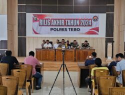 Polres Tebo Gelar Rilis Akhir Tahun 2024 dan Pemusnahan Barang Bukti Hasil Operasi Pekat