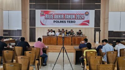 Polres Tebo Gelar Rilis Akhir Tahun 2024 dan Pemusnahan Barang Bukti Hasil Operasi Pekat