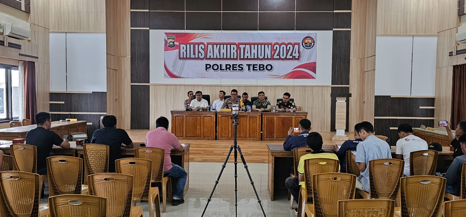 Polres Tebo Gelar Rilis Akhir Tahun 2024 dan Pemusnahan Barang Bukti Hasil Operasi Pekat