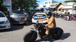 PJ. Bupati Merangin gunakan Sepeda Motor Menuju Lokasi kegiatan dan Tinjauan ke Pasar Baru.