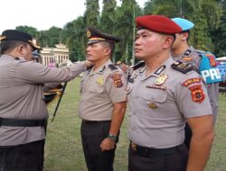 Polres Merangin dan Personil Batalyon B Pelopor Satbrimobda Brimobda Jambi Gelar Korp Raport Kenaikan Pangkat Setingkat.