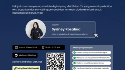 Bantu Pencari Kerja Siapkan CV dan Portofolio, MAXY Academy Berikan Pelatihan Online Gratis