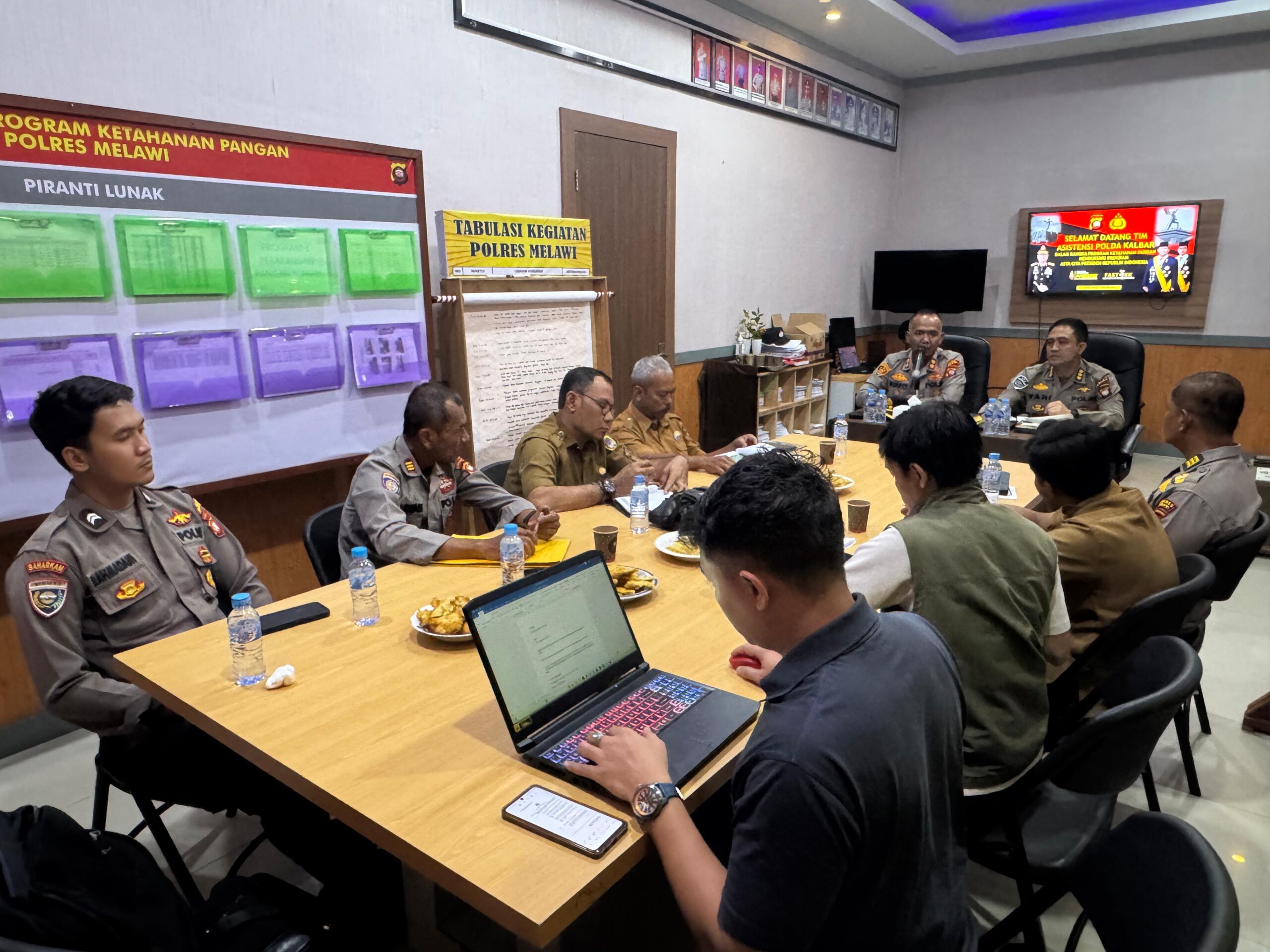 Asistensi Gugus Tugas Polri Mendukung Ketahanan Pangan di Polres Melawi