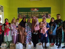 Pemberian Makanan Bergizi bagi Ibu Hamil dan Anak Penderita Stunting, Kodim 0420/Sarko Turut Sukseskan Program Unggulan Kodam II/Swj