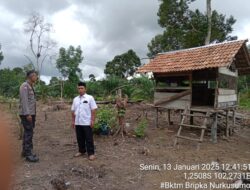 Bhabinkamtibmas Desa Pulau Jelmu Bahas Ketahanan pangan dan Pengecekan Lahan Penanaman Jagung