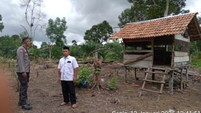 Bhabinkamtibmas Desa Pulau Jelmu Bahas Ketahanan pangan dan Pengecekan Lahan Penanaman Jagung