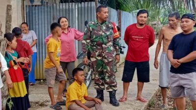 Sertu Akil Lukman Hadir di Tengah Masyarakat Desa Bernai, Pererat Tali Persaudaraan Lewat Komsos