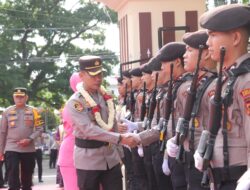 Polres Merangin Gelar Apel Pisah Sambut Kapolres Merangin