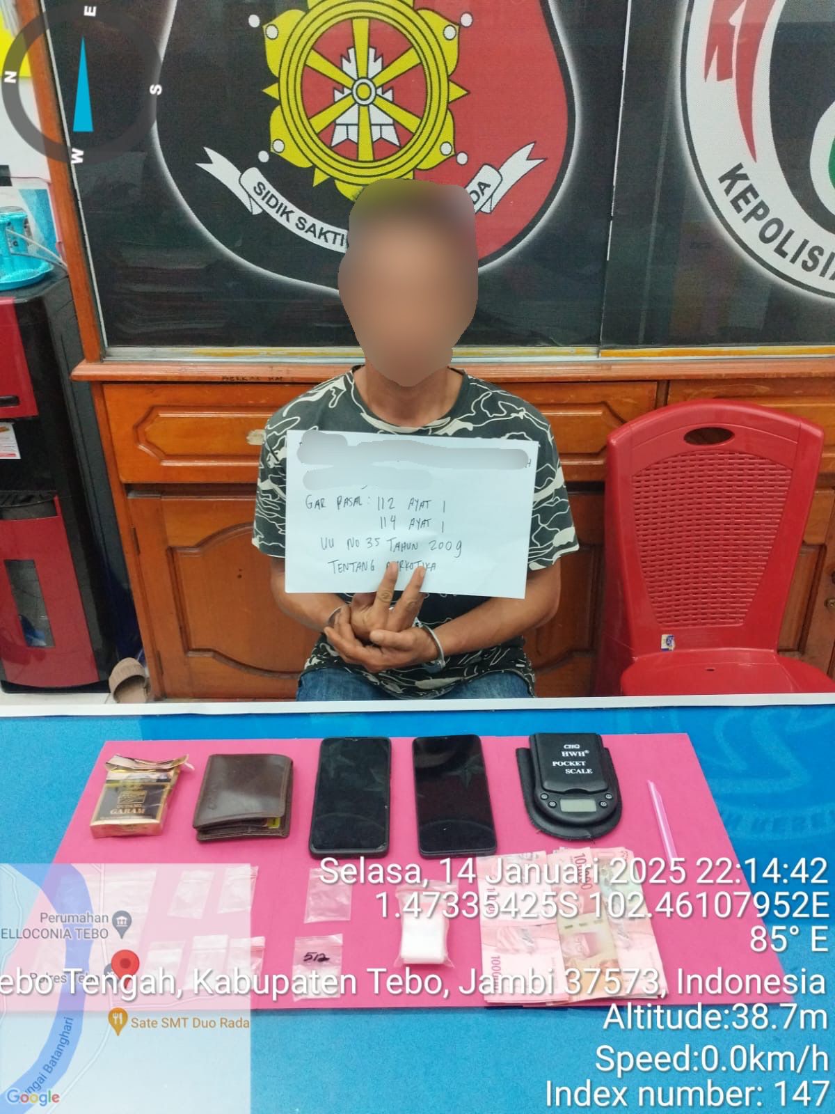 Satresnarkoba Polres Tebo Berhasil Ungkap Kasus Peredaran Narkotika Di Desa Pelayang