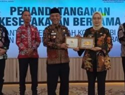 Pj Bupati Merangin Teken MoU dengan Pemkot Jambi tentang Pengembangan Pembangunan Potensi Daerah