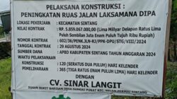 Tuntas sudah Seluruh Rangkaian kegiatan Proyek Peningkatan Jalan Laksamana Dipa yang bernilai Rp5,8 Milyar