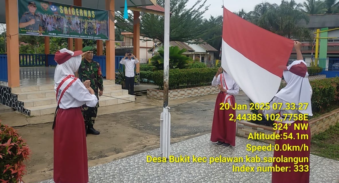 Upacara Bendera, Siswa SDN 092 Pematang Kolim Diajarkan Makna Nasionalisme