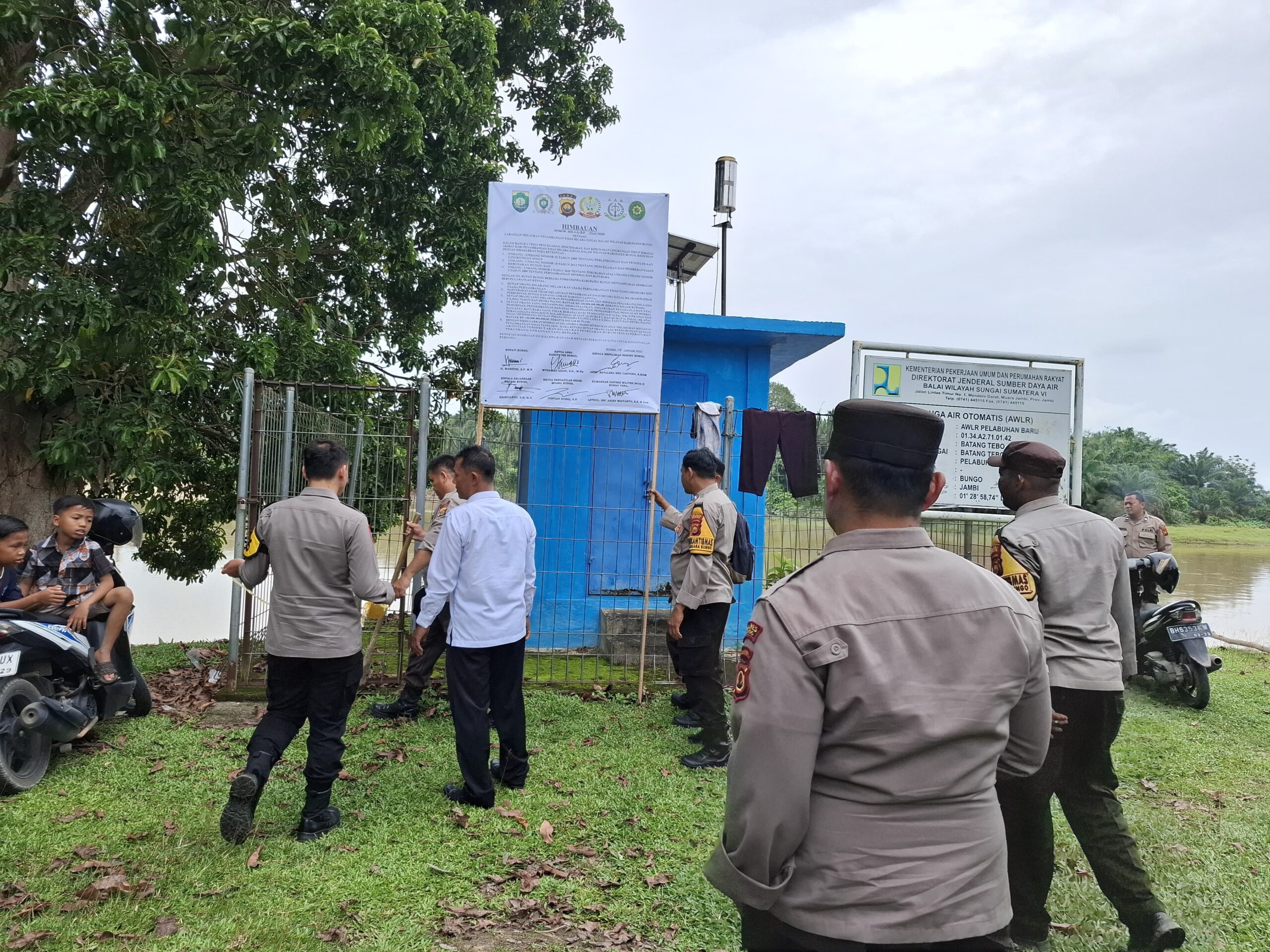 Gandeng Pemerintah Kelurahan Jaya Setia,Polsek Muaro Bungo Sampaikan Himbau Untuk Tidak Melaksanakan Aktivitas PETI 