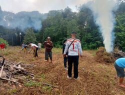 Pembersihan Lahan Tanam, Polres Sintang Pastikan Kesiapan Jelang Program Tanam Jagung Sejuta Hektar