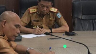 Sekda Ikuti Rakor Persiapan Pelantikan Kepala Daerah Terpilih Secara Zoom Meeting dari Kantor Bupati Merangin