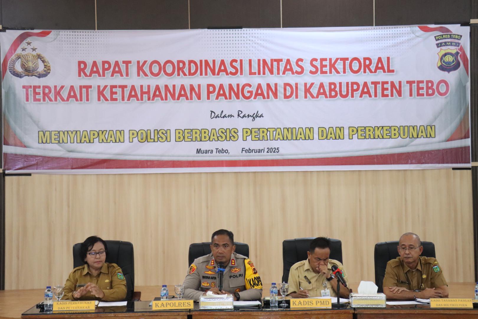 Polres Tebo Gelar Rakor Lintas Sektoral Untuk Perkuat Ketahanan Pangan