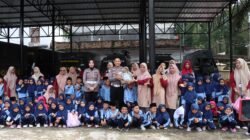 Satlantas Polres Merangin Berikan Edukasi Tertib Berlalulintas Sejak Dini Kepada Murid Taman Kanak-Kanak.