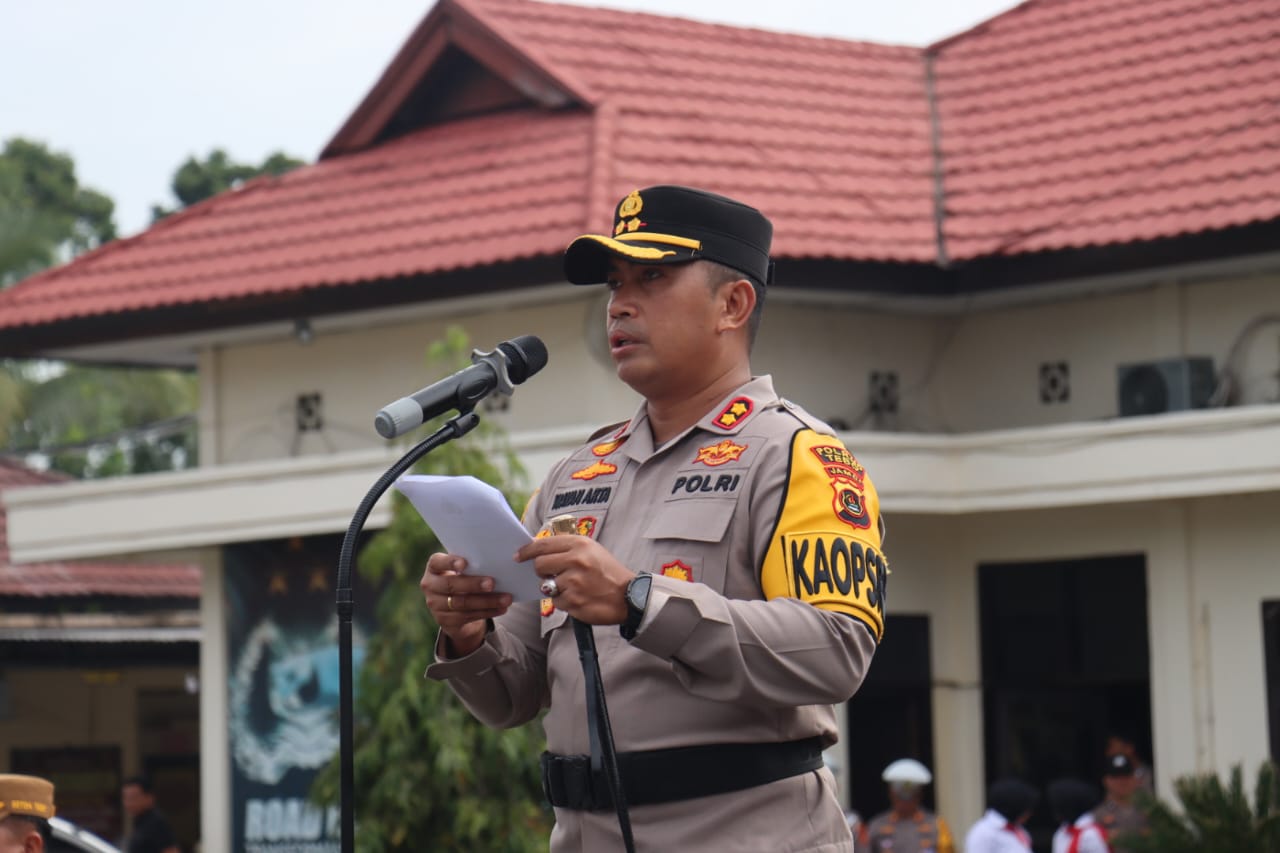 Apel Gelar Pasukan Operasi Keselamatan Siginjai 2025 Polres Tebo Digelar, Kapolres Tebo:Tertib Berlalu Lintas Guna Mewujudkan Asta Cita