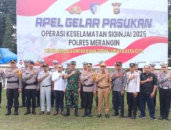 Dandim 0420/Sarko Letkol Inf Suyono, S.Sos, Hadir Dalam Apel Gelar Pasukan Operasi Keselamatan Siginjai 2025 di Lapangan Polres Merangin*