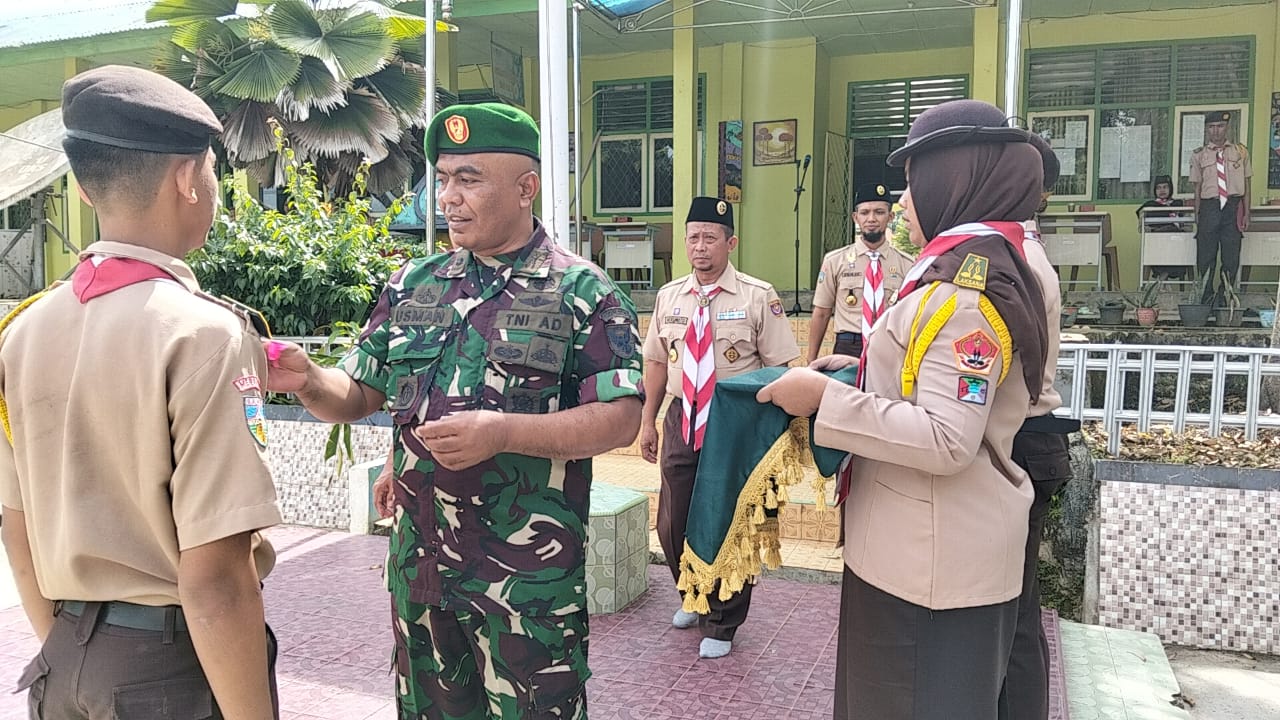 Pelantikan Saka Wirakartika Di SMA 12 Merangin Dibuka Kasdim 0420/Sarko Mayor Inf Usman S.Ag, MPd.I Angkatan XIII Tahun 2025*