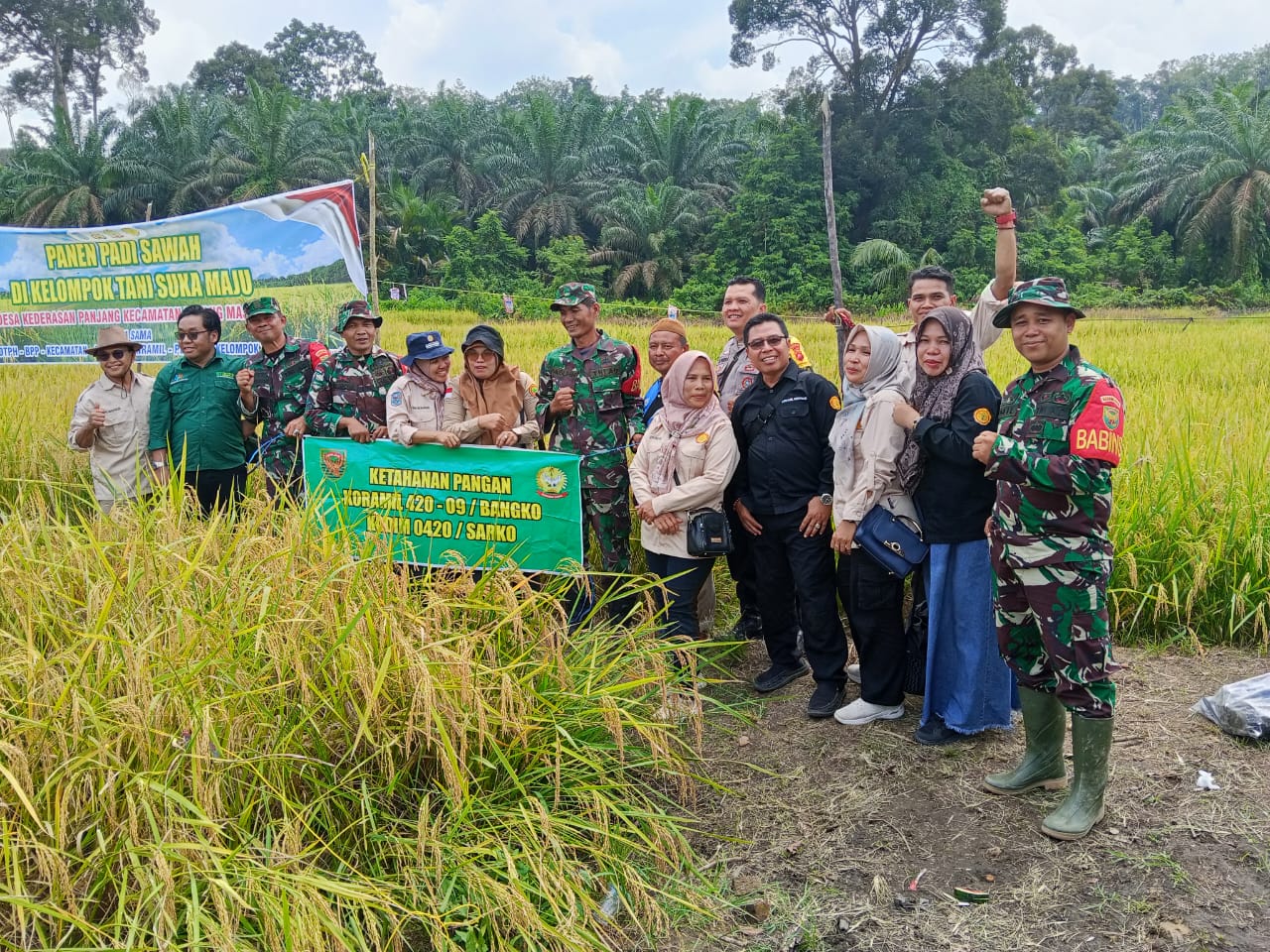 Kolaborasi Antara Instansi Terkait dan Masyarakat Desa Kederasan Panjang Wujudkan Swasembada Pangan, Serda Emil Purwanto Hadirkan Dampak Positif