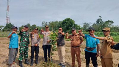 Dukung Program Ketahanan Pangan Presiden RI Kapolres Sarolangun Turun Langsung Kelahan Tanam Jagung  