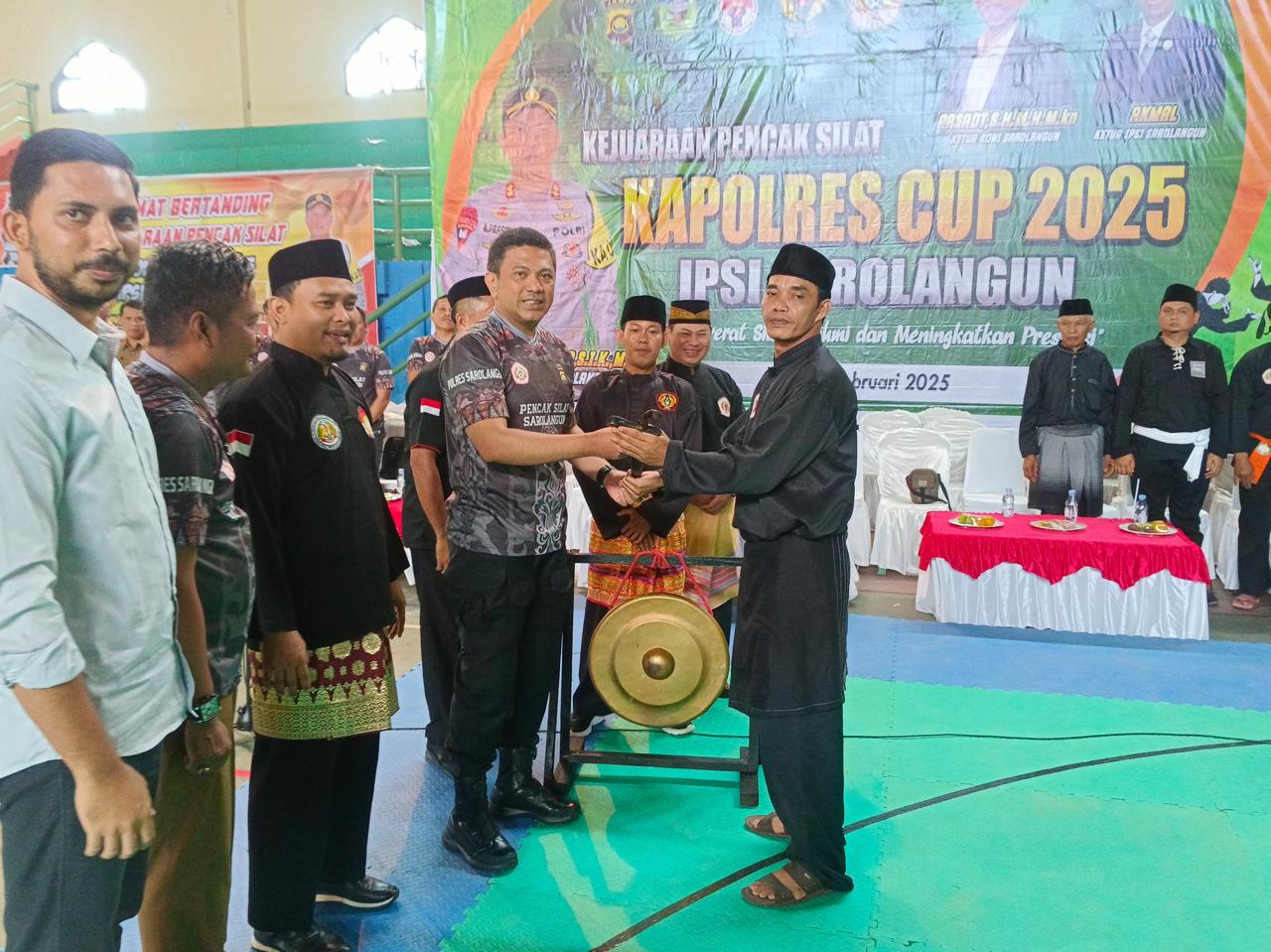 Kapolres Sarolangun AKBP Budi Prasetya, S.I.K., M.Si. Buka Secara Resmi Kejuaraan Pencak Silat KAPOLRES CUP 