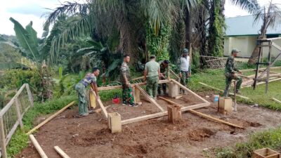 Personel Kodim 0420/Sarko Manfaatkan Lahan Kosong untuk Perkebunan dan Peternakan, Ciptakan Contoh Ketahanan Pangan