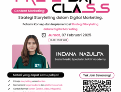 MAXY Academy Gelar Free Day Class: Strategi Storytelling dalam Digital Marketing Bersama Indana Nazulfa