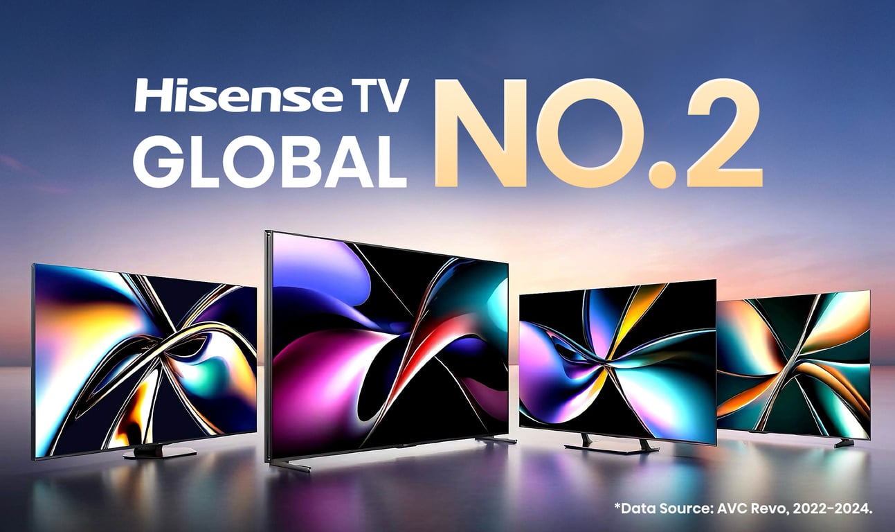 Hisense Pertahankan Posisi ke-2 dalam Pengiriman TV Global Selama Tiga Tahun Berturut-turut