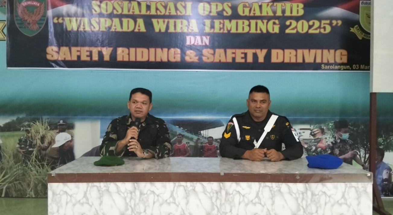 Sosialisasi Ops Gaktib dan Safety Riding di Kodim 0420/Sarko, Personil Diberikan Pemahaman Tertib Berlalu Lintas dan Kelengkapan Administrasi Kendaraan*