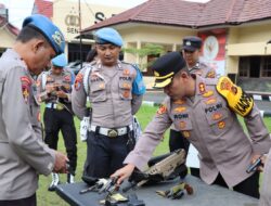 Hindari Penyalahgunaan Senpi Dinas, Polres Merangin Laksanakan Pemeriksaan Terhadap Pemegang Senpi Secara Berkala 