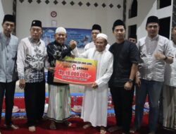 Wabup H A Khafid Safari Ramadhan ke Desa Tambang Emas Diguyur Hujan, Air Masuk ke Masjid yang Dalam Tahap Renovasi