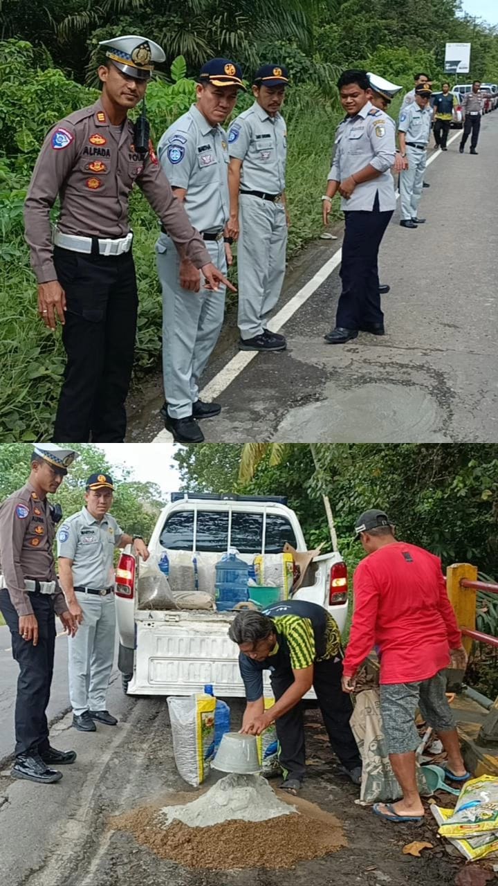 Swadaya, FK2L Sintang Mulai Perbaiki Titik Kerusakan Jalan Sintang Menuju Batas Sekadau