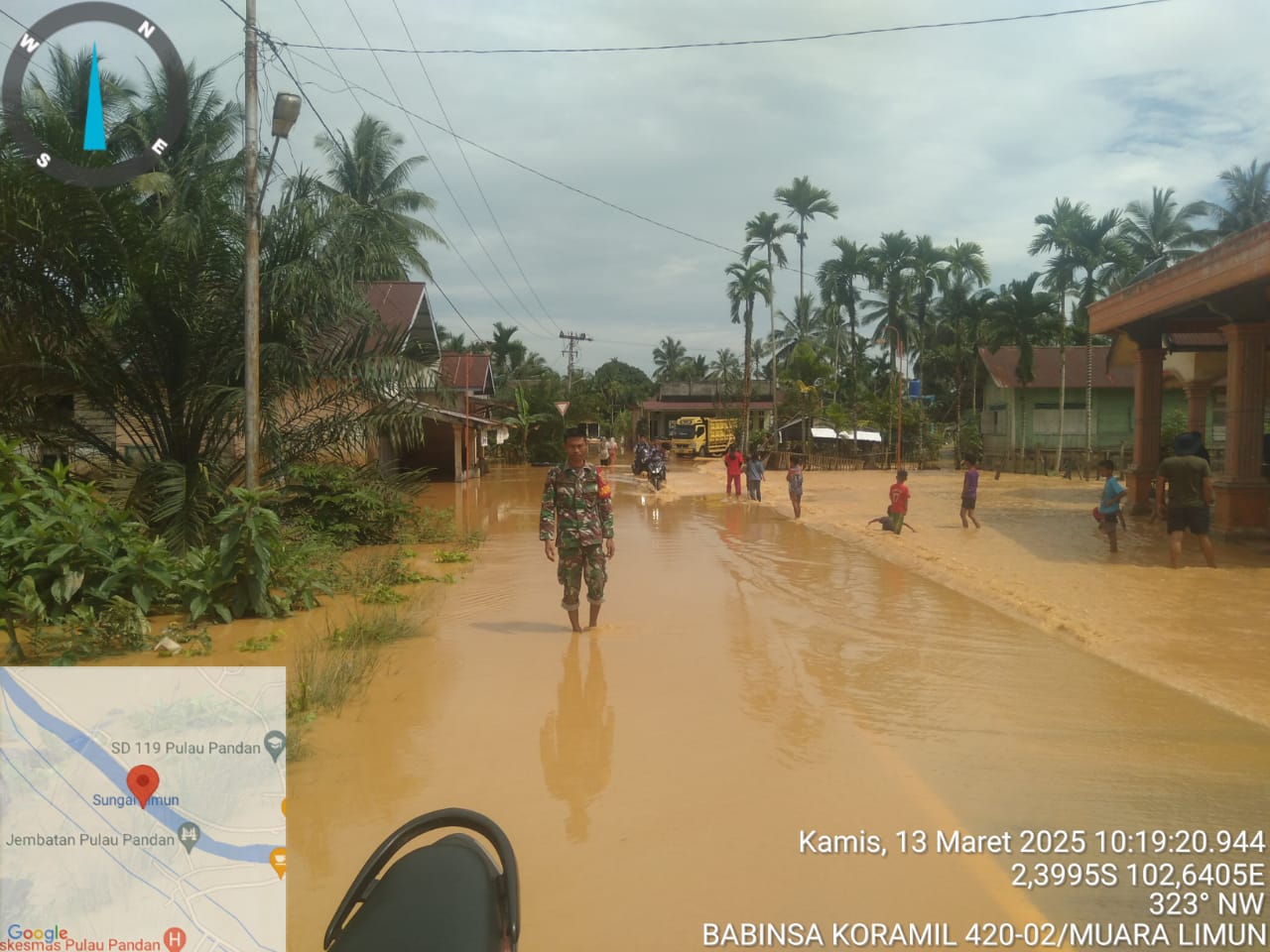 Intensitas Curah Hujan Tinggi KORAMIL 0420-02/Muara Limun Terus Siaga